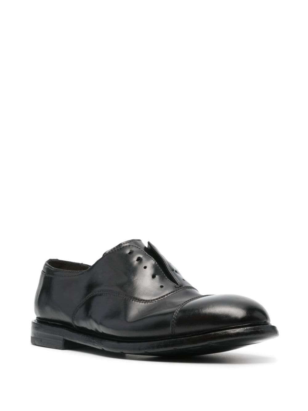 Shop Premiata Leather Oxford Shoes In Black