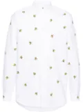 DSQUARED2 fruit-embroidered cotton shirt - White