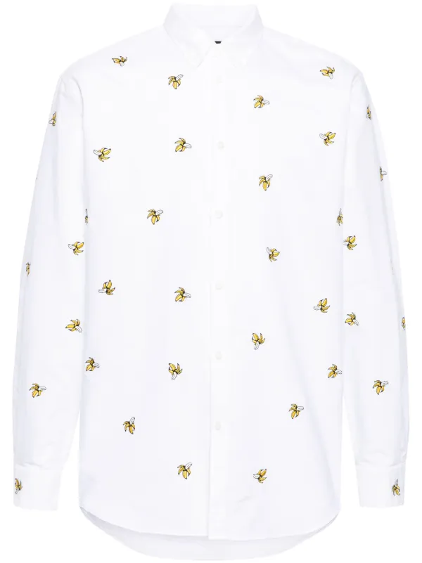 DSQUARED2 ホワイトシャツ Luxury shirt for men - Dsquared2 white shirt with black logo