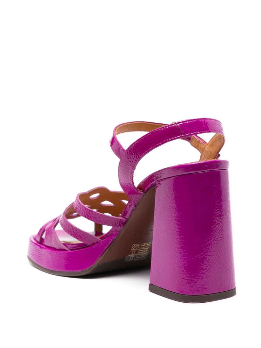 Shop Chie Mihara 85mm Zelele Leather Sandals In Purple