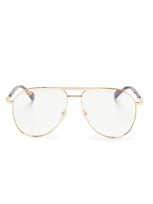 Gold pilot glasses online