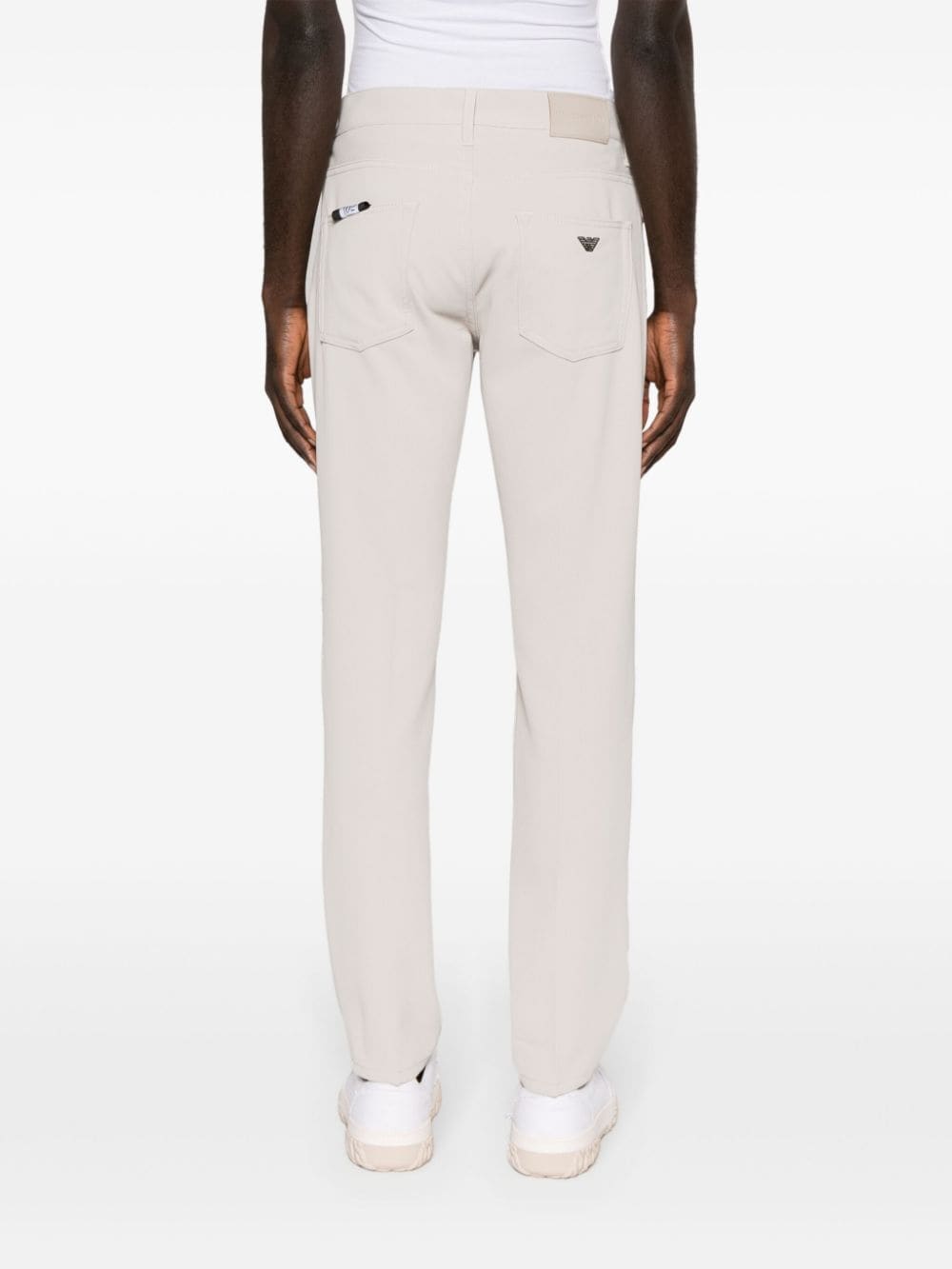 Shop Emporio Armani J05 Slim-fit Trousers In Grey