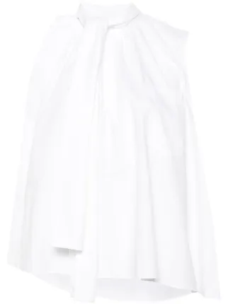 Sacai ノースリーブ ブラウス | ホワイト | FARFETCH JP
