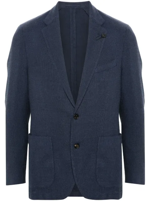 Lardini monogram-jacquard blazer