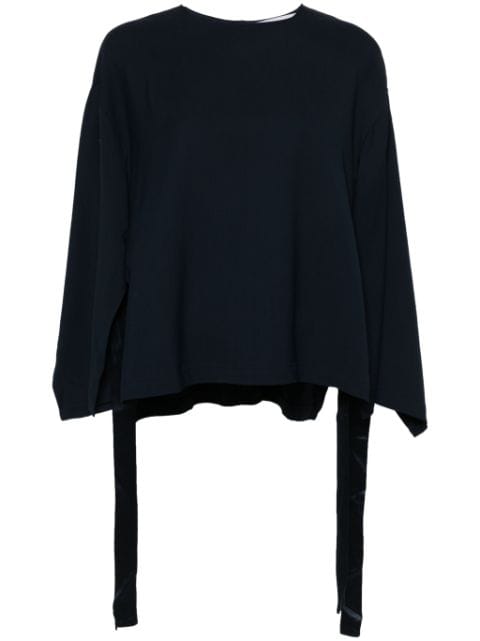 side-slit cady blouse