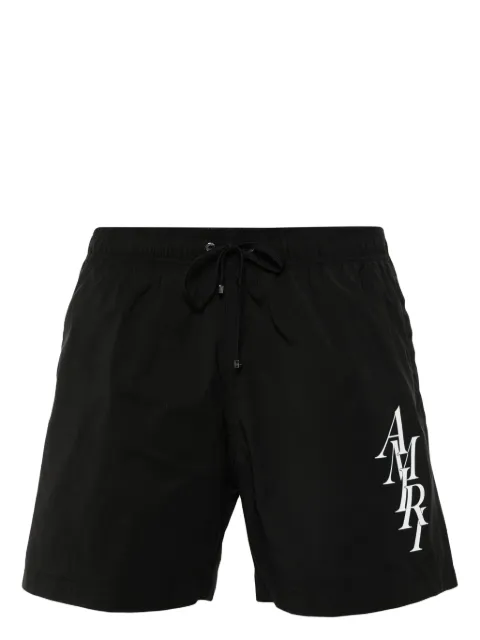 AMIRI logo-appliqué swim shorts