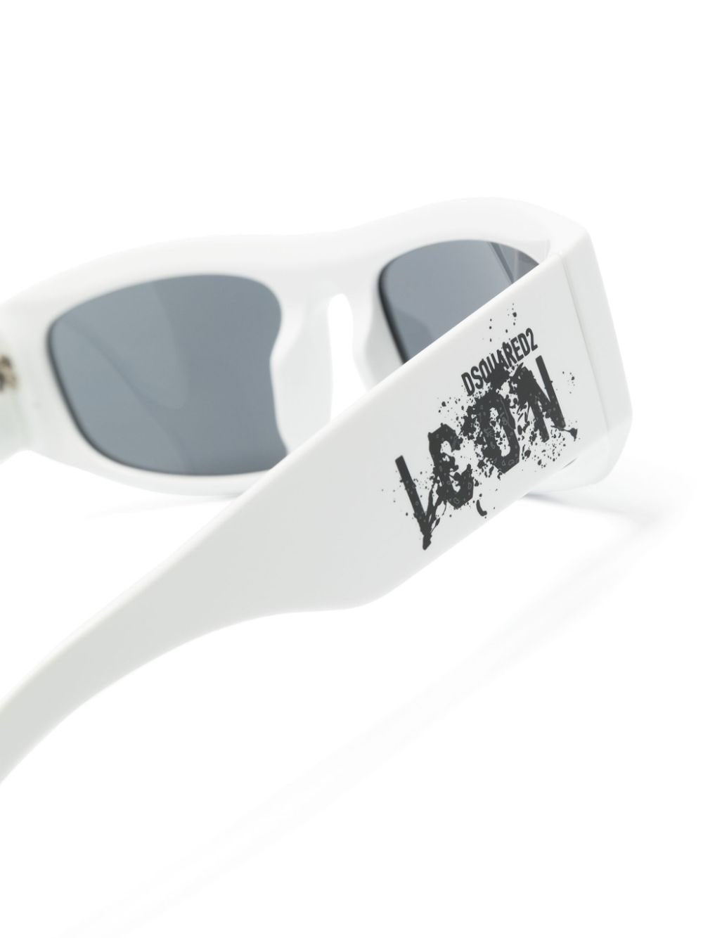 Shop Dsquared2 Icon Rectangle-frame Sunglasses In White