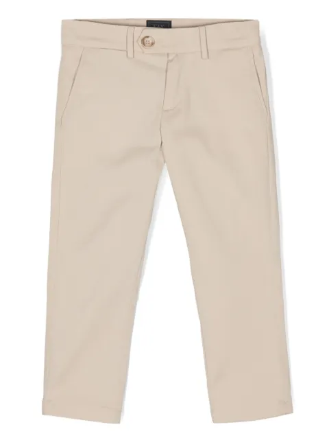 Fay Kids Calça chino com logo bordado