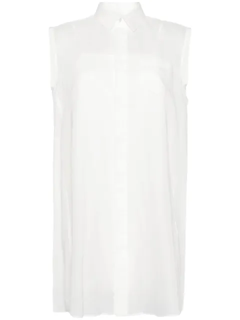 sacai vestido camisero con pliegues