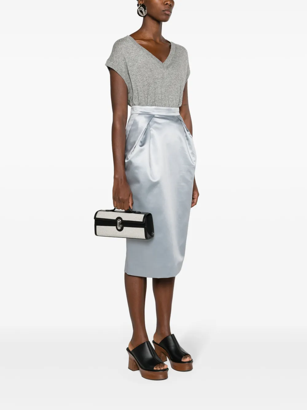 Savette Symmetry canvas clutch - Zwart