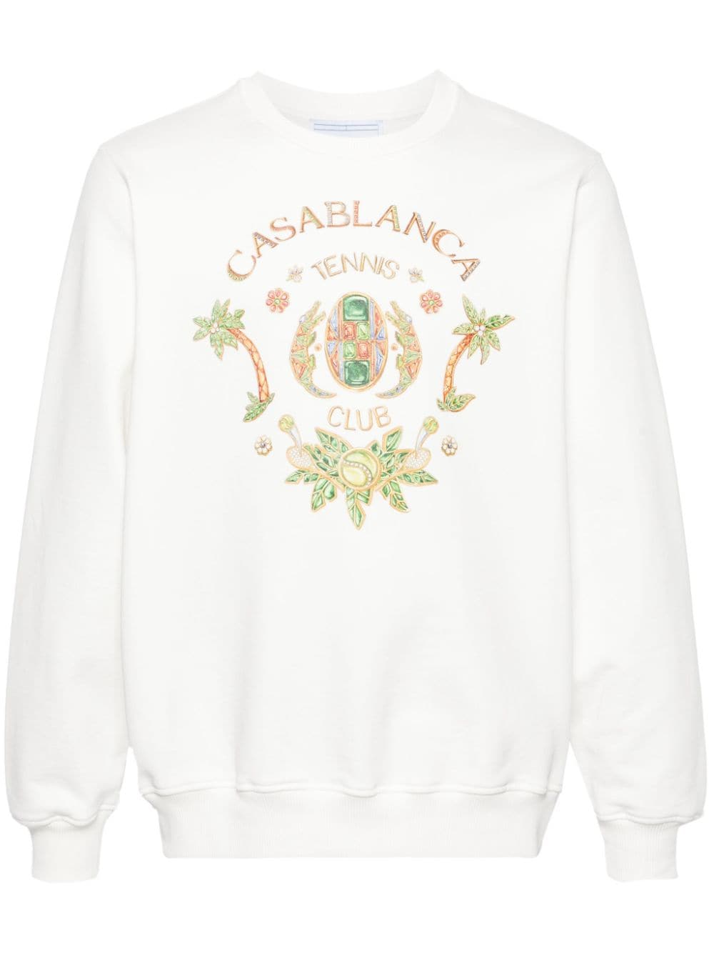 Casablanca Katoenen sweater met print Wit