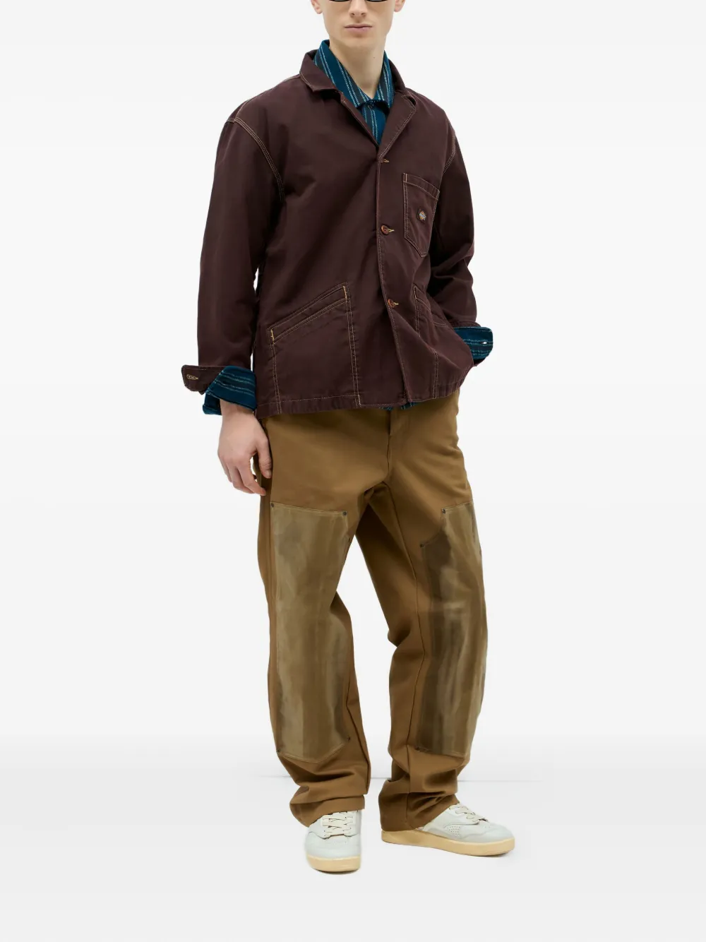 DICKIES button-fastening logo-patch jacket Bruin