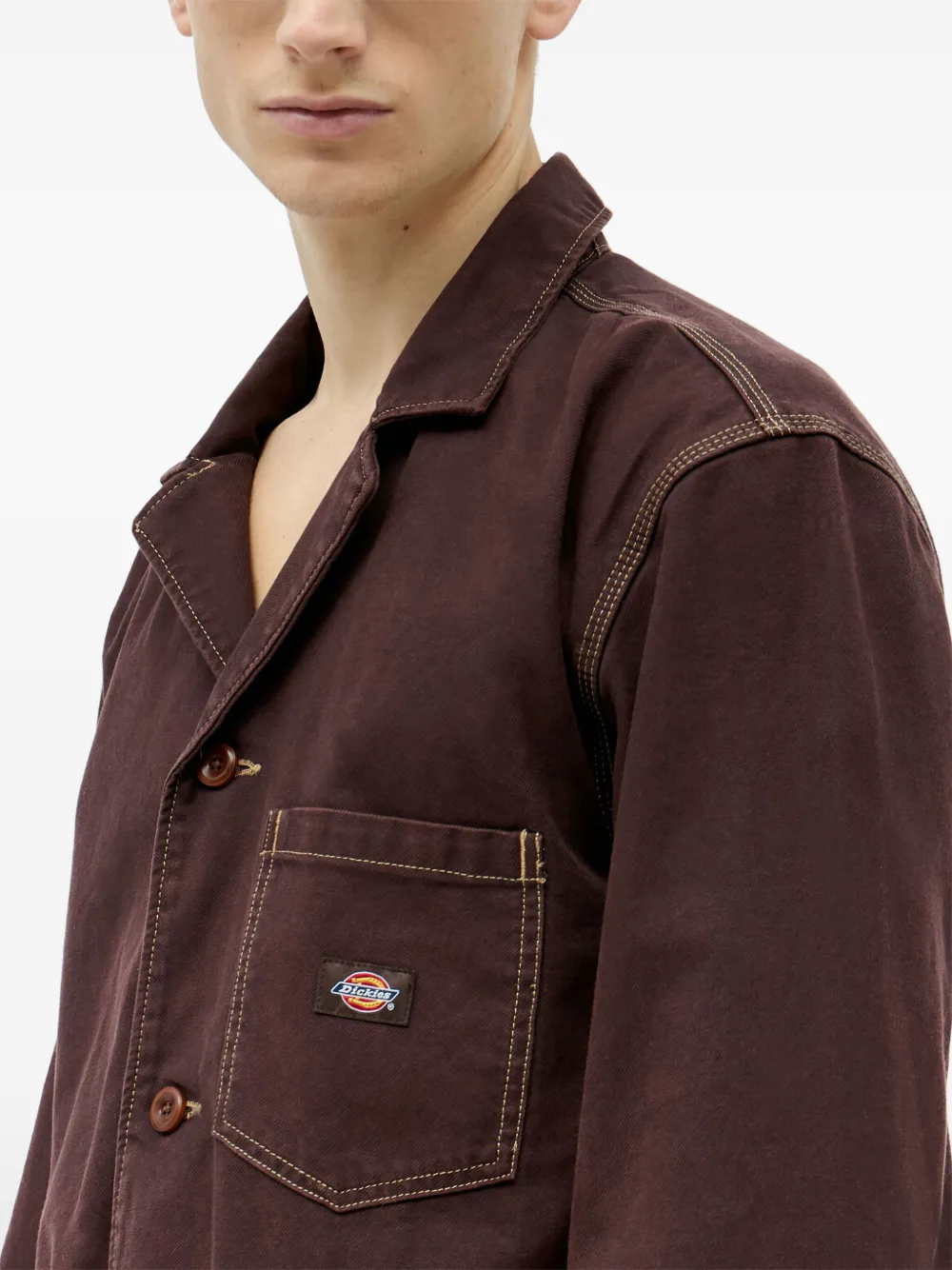 DICKIES button-fastening logo-patch jacket Bruin