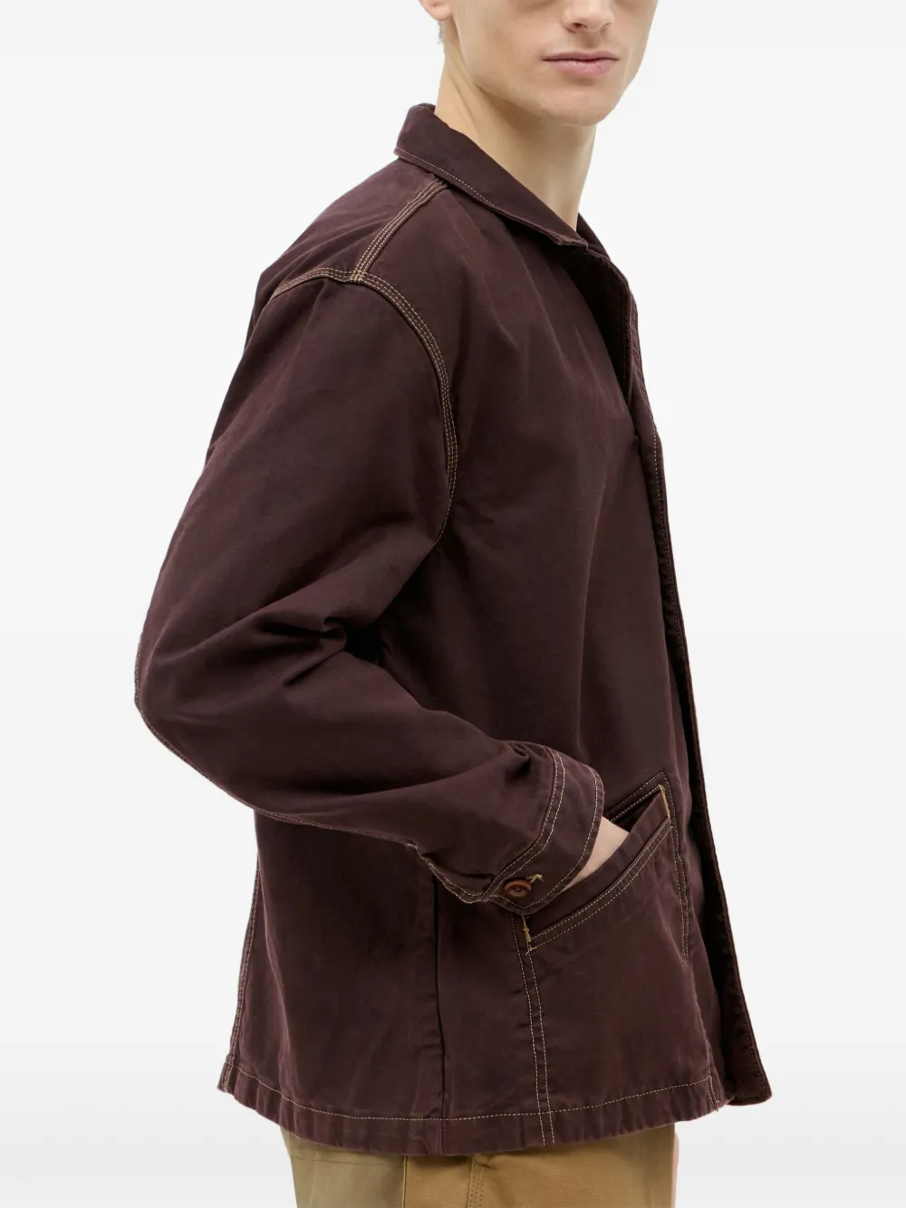 DICKIES button-fastening logo-patch jacket Bruin