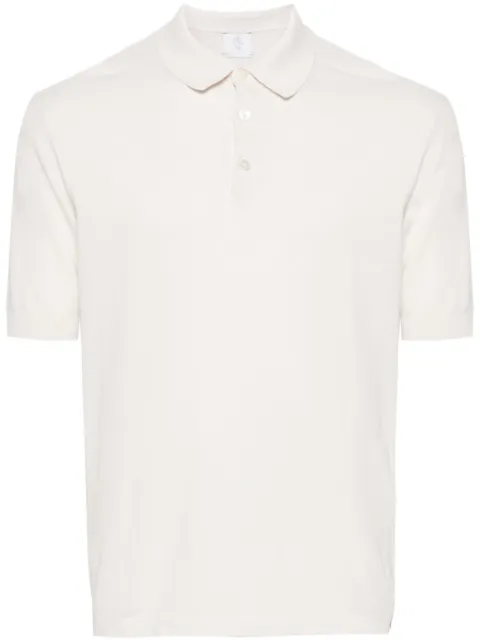 Eleventy fine-ribbed cotton polo shirt