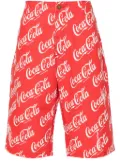 ERL Coca-Cola print cotton shorts - Red