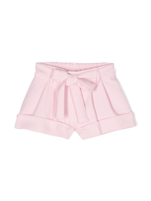 Miss Grant Kids pleated crepe shorts