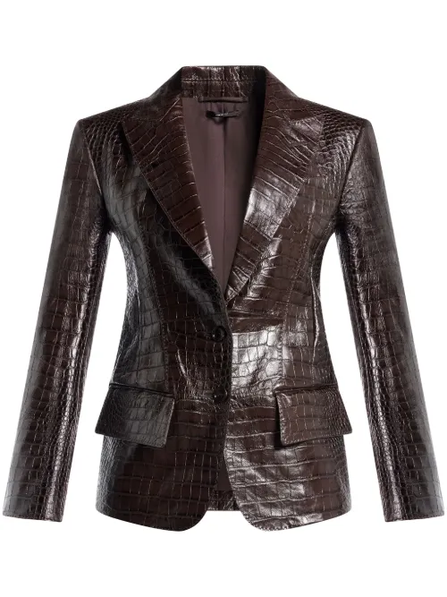 Blazer à effet peau de serpent - TOM FORD - Modalova