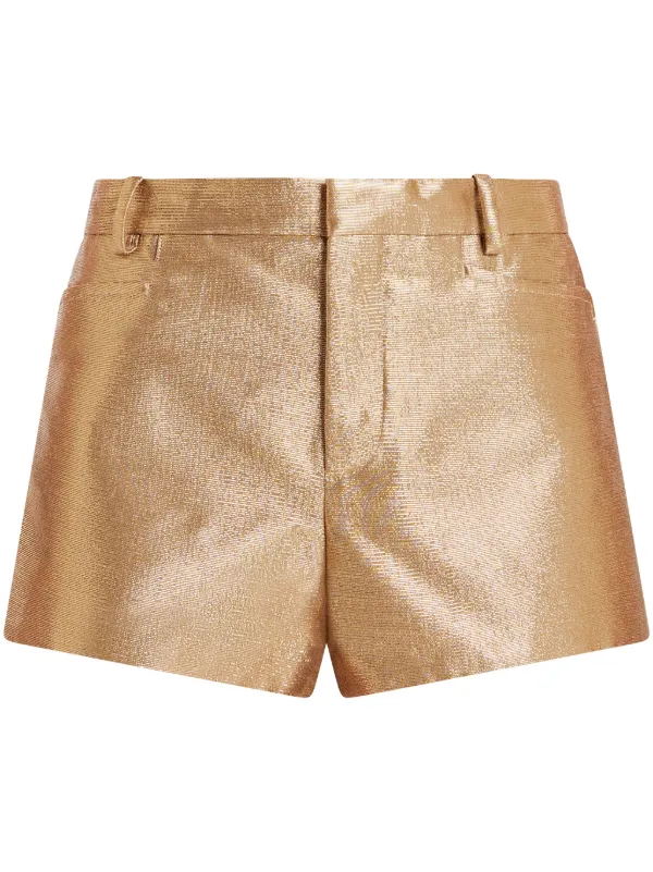 Gold high waisted shorts best sale