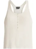 TOM FORD ribbed jersey tank top - White