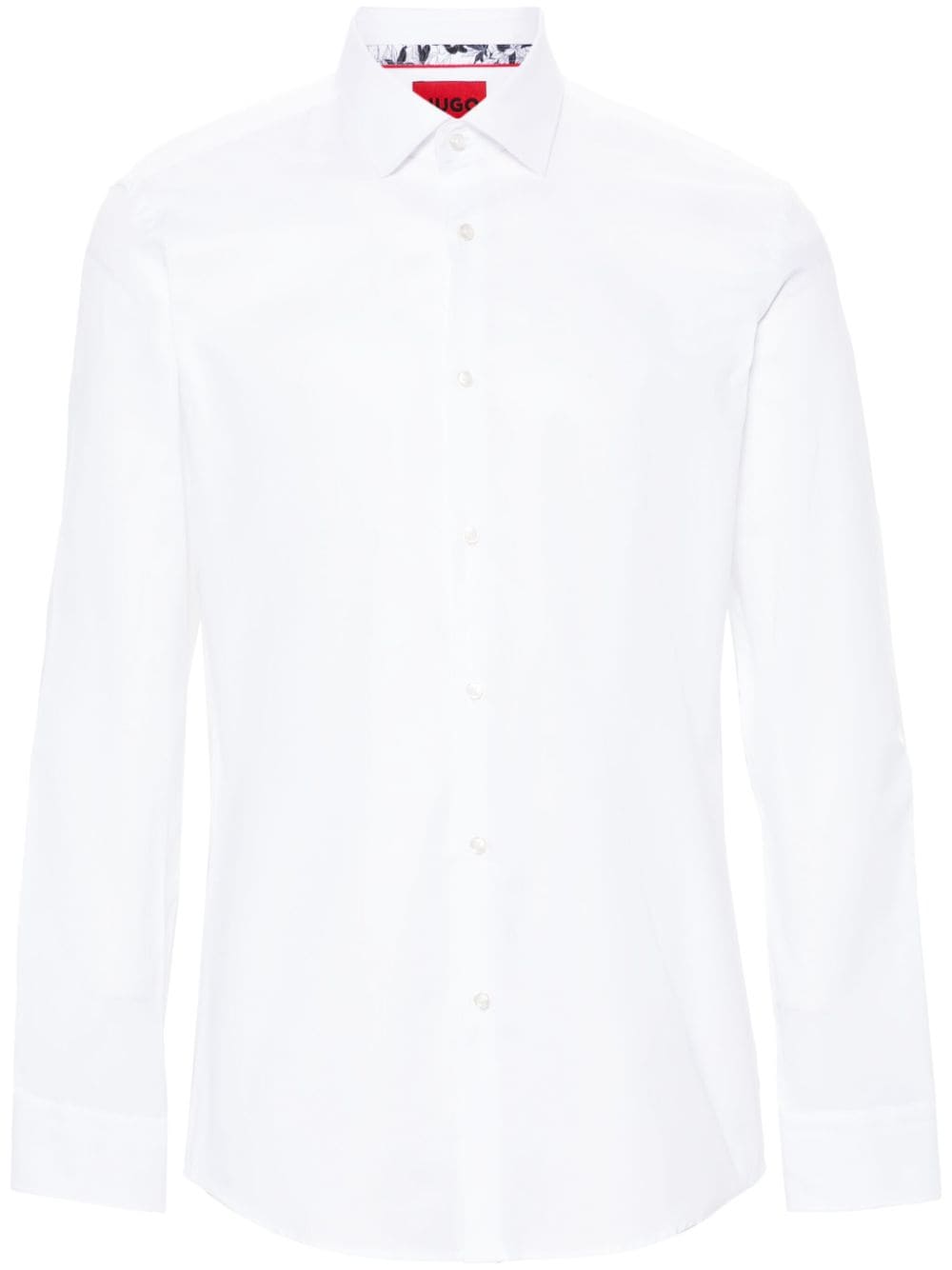 Hugo Pure Cotton Oxford Shirt Slim Fit In White