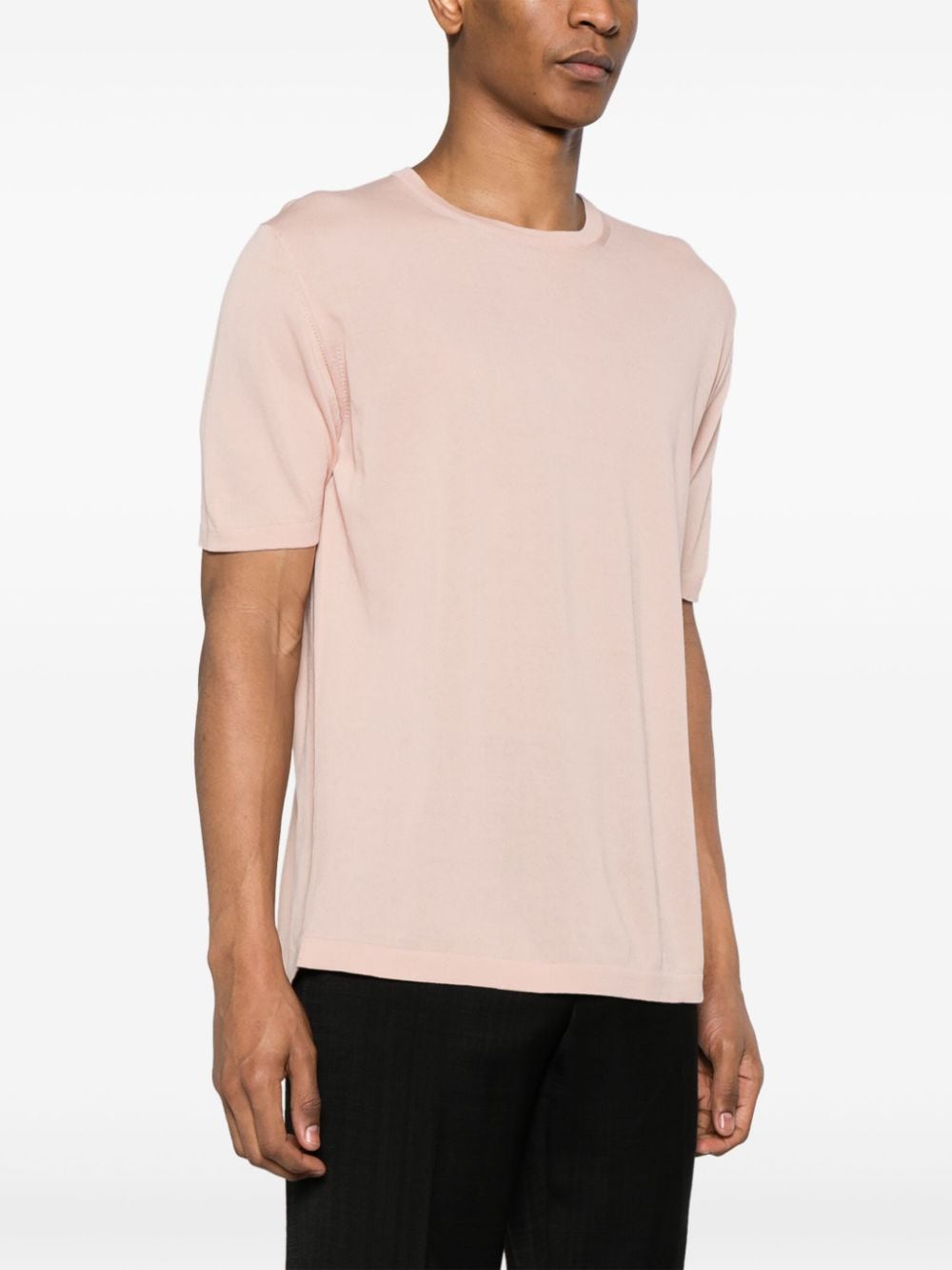Roberto Collina Fijngebreid T-shirt Roze