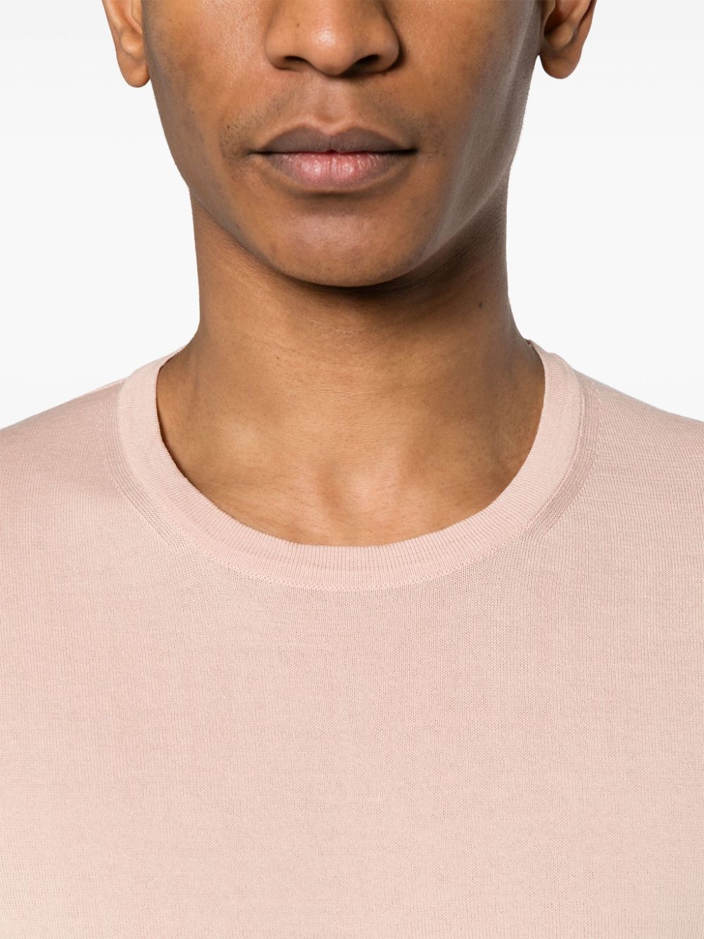 Shop Roberto Collina Fine-knit Cotton T-shirt In Pink