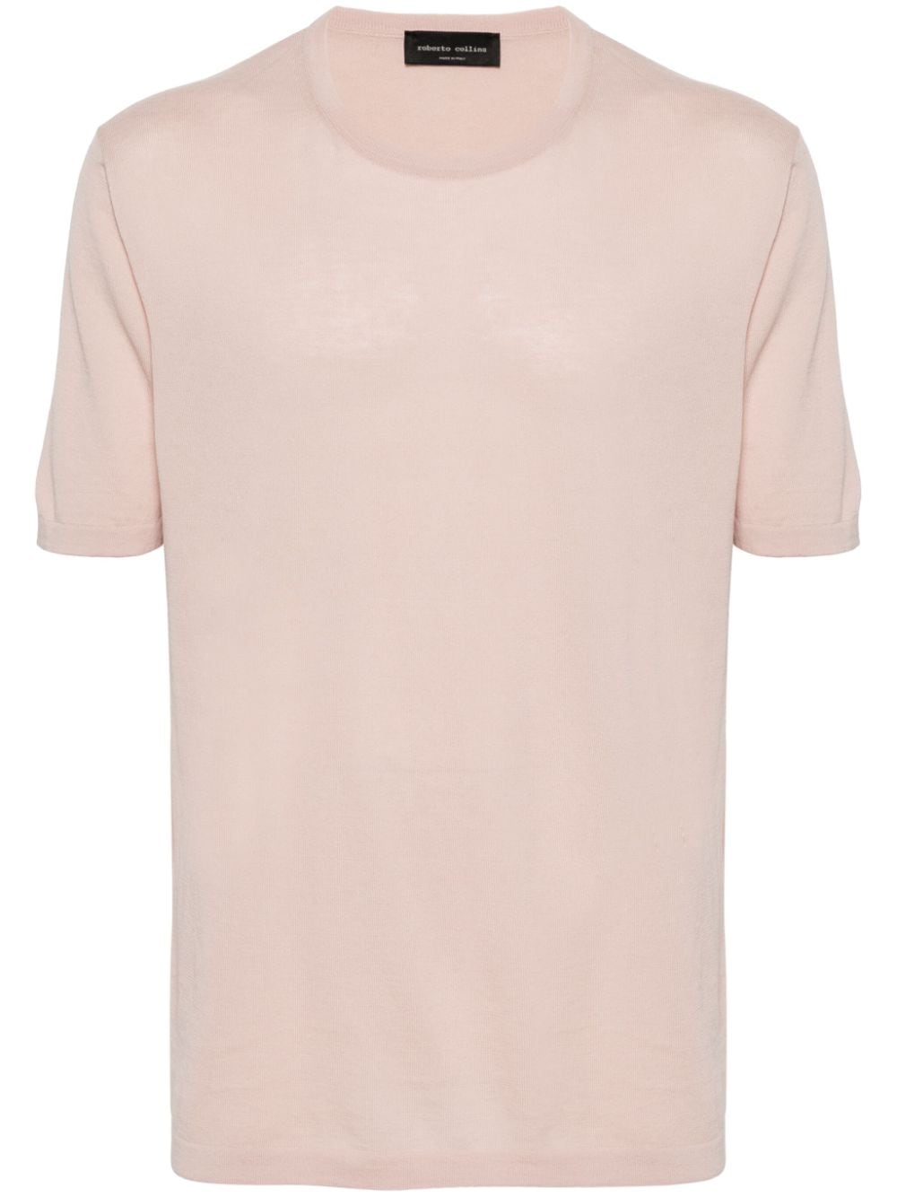 Roberto Collina Fijngebreid T-shirt Roze