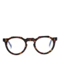 Lesca round-frame glasses - Brown