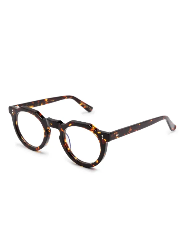Lesca round-frame Glasses | Brown | FARFETCH RO