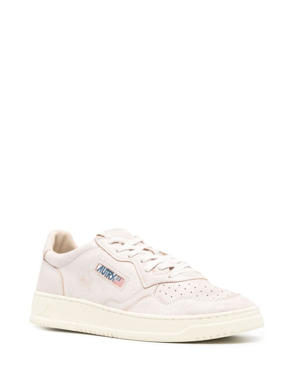 Shop Autry Medalist Distressed Sneakers In Neutrals