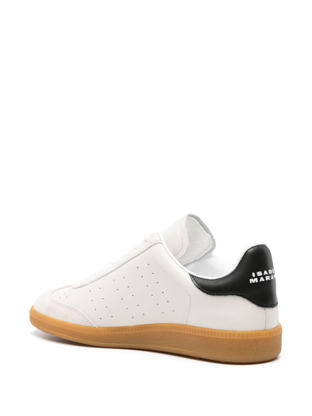 Shop Isabel Marant Bryce Leather Sneakers In Neutrals