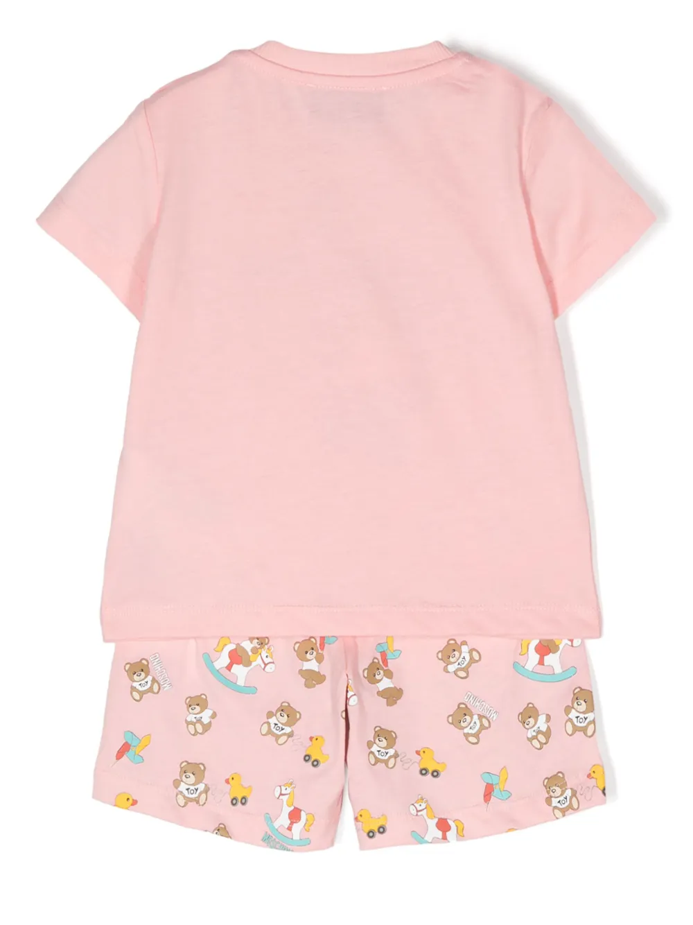 Shop Moschino Teddy Bear-motif Shorts Set In Pink