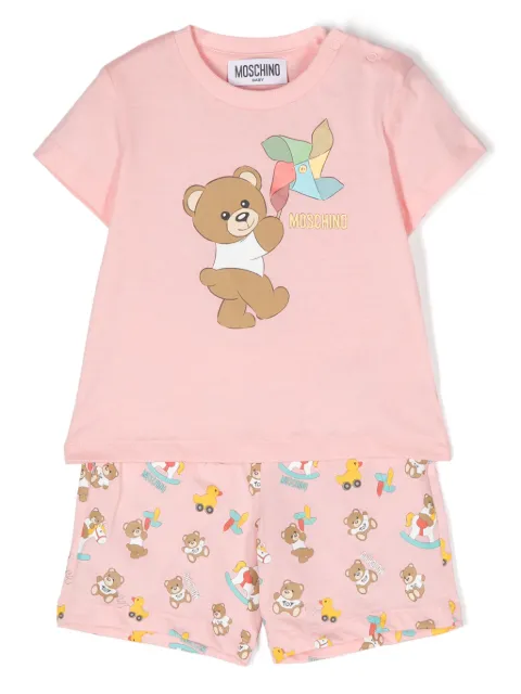 Moschino Kids Teddy Bear-motif shorts set