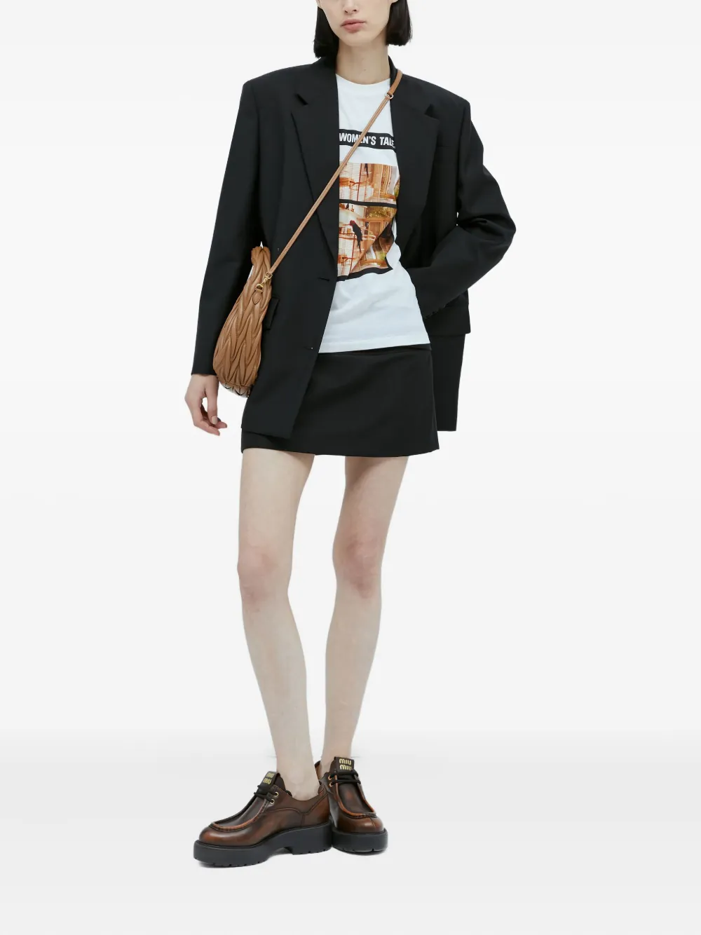 Miu T-shirt met fotoprint Wit