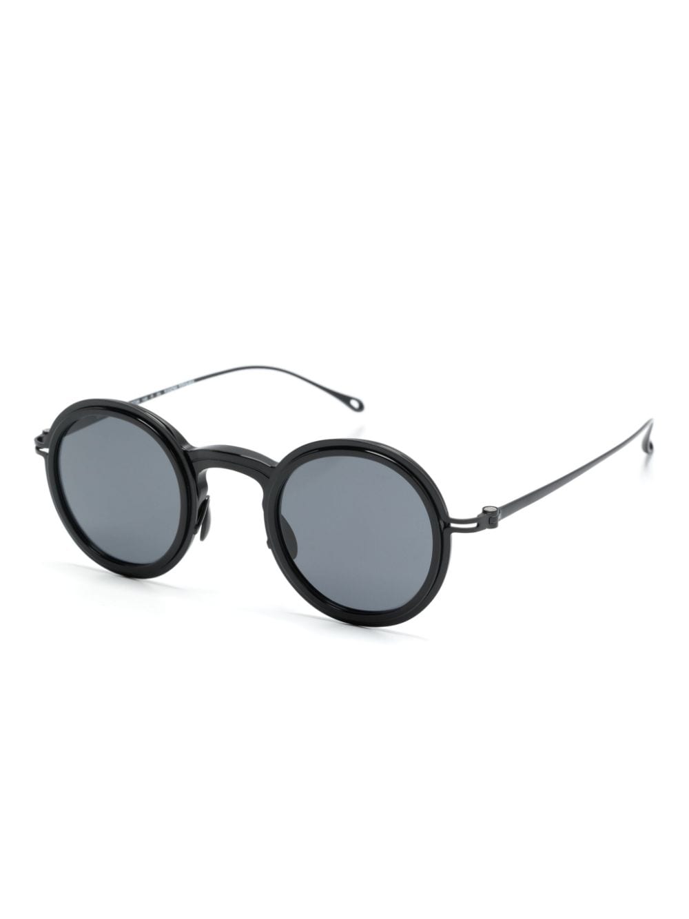 Shop Giorgio Armani Round-frame Sunglasses In 黑色