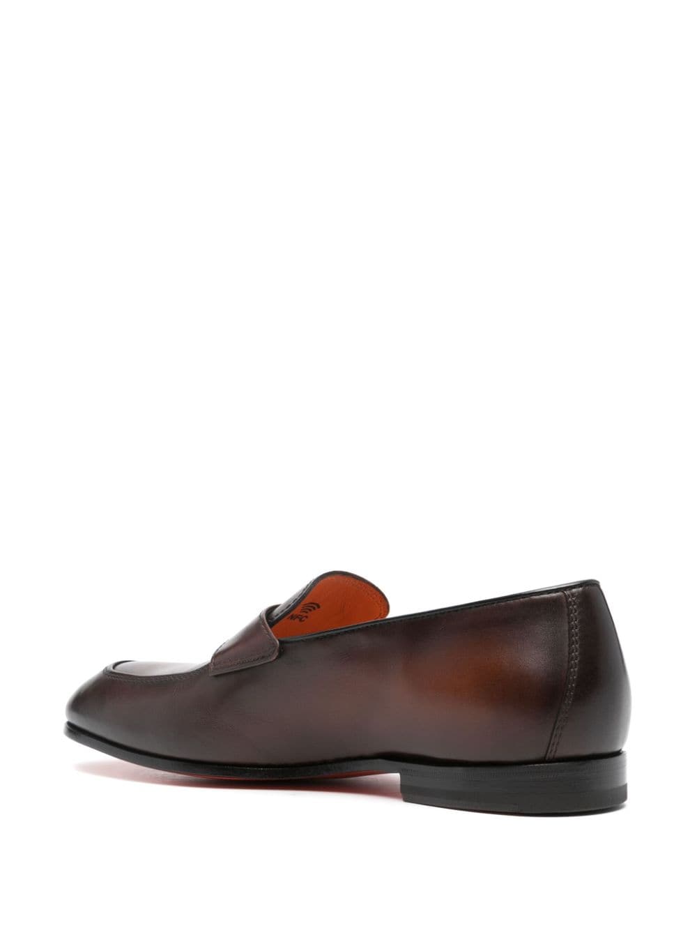 Shop Santoni Ombré-effect Loafers In Brown