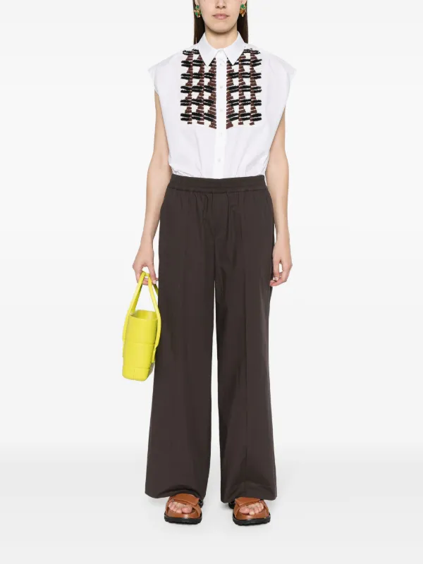 パンツ PAROSH 'Canyox' pants P.A.R.O.S.H. Canyox テーパードパンツ | ホワイト | FARFETCH JP