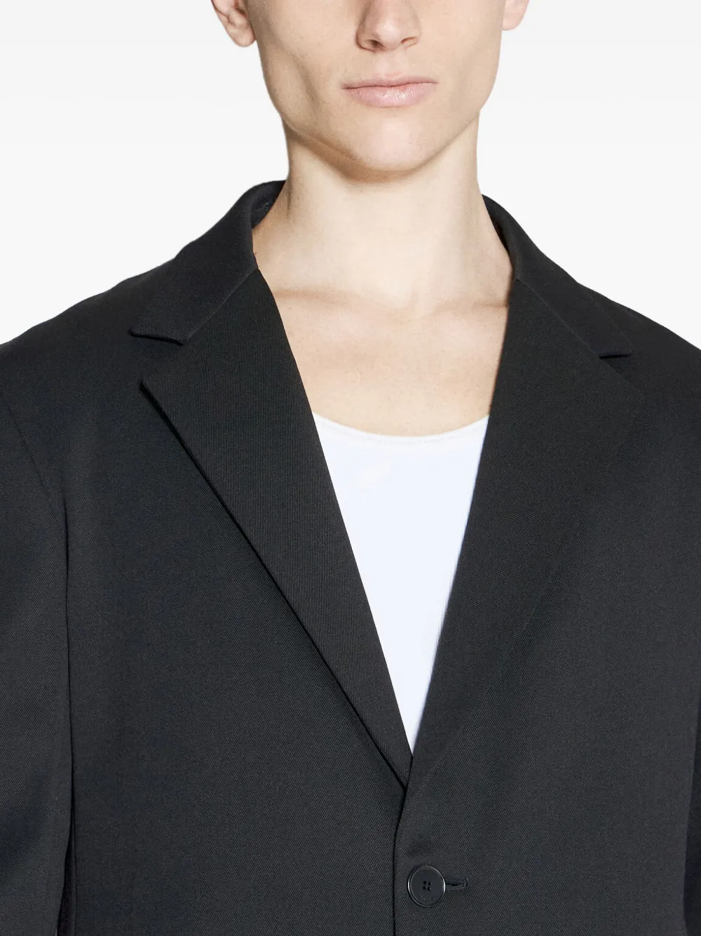 Lanvin two-button notched-lapel jacket Zwart