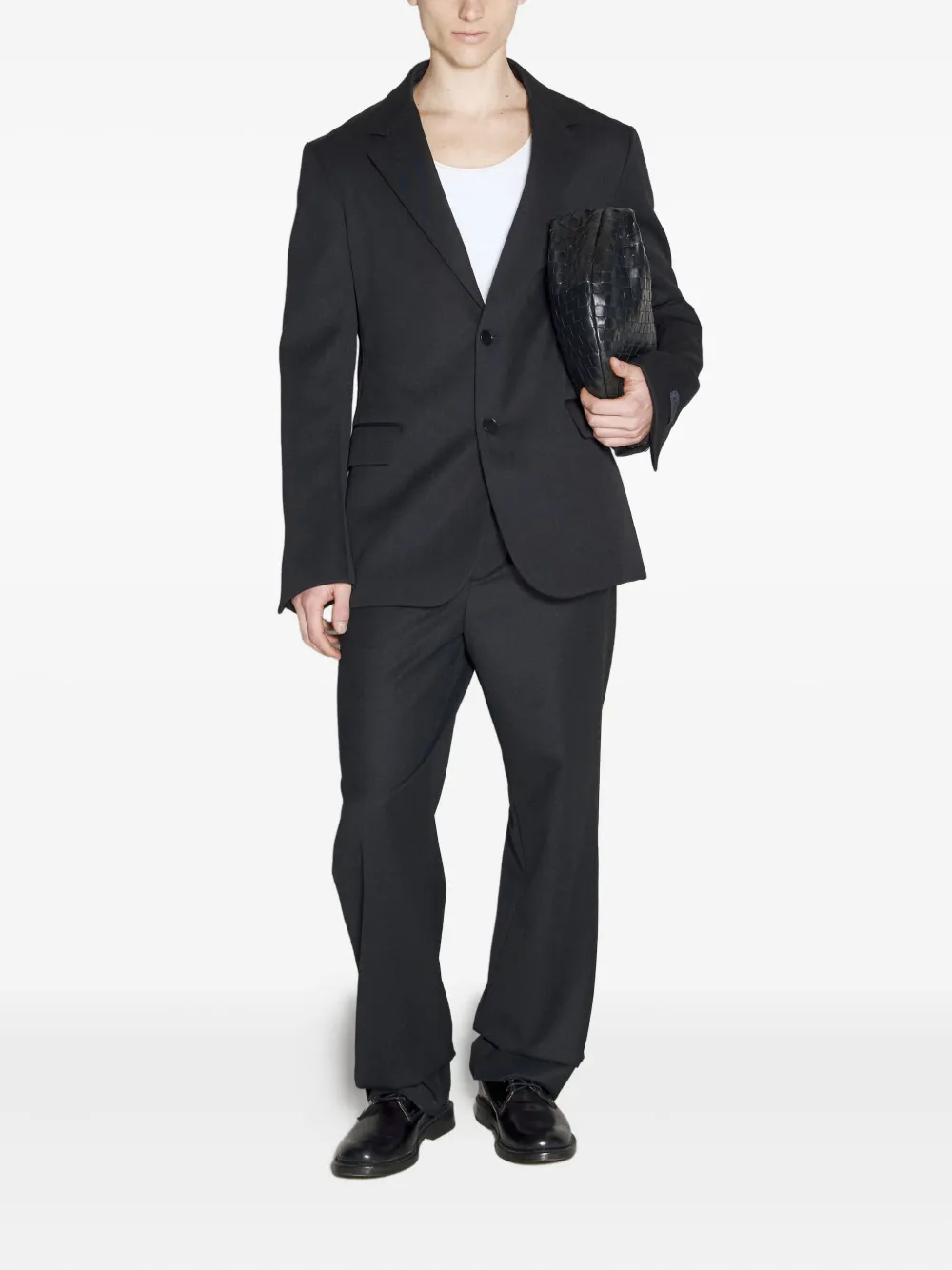 Lanvin two-button notched-lapel jacket Zwart