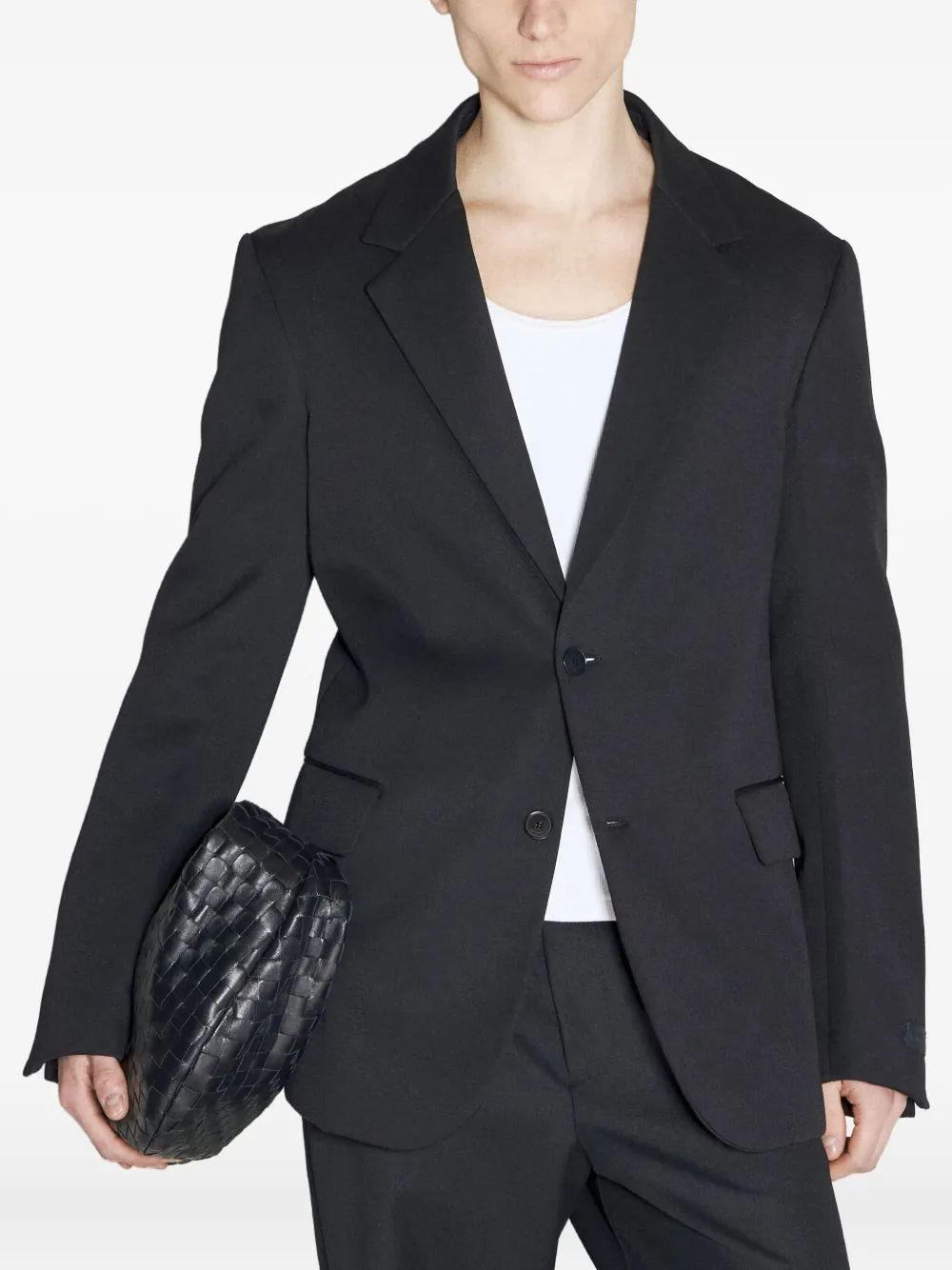 Lanvin two-button notched-lapel jacket Zwart