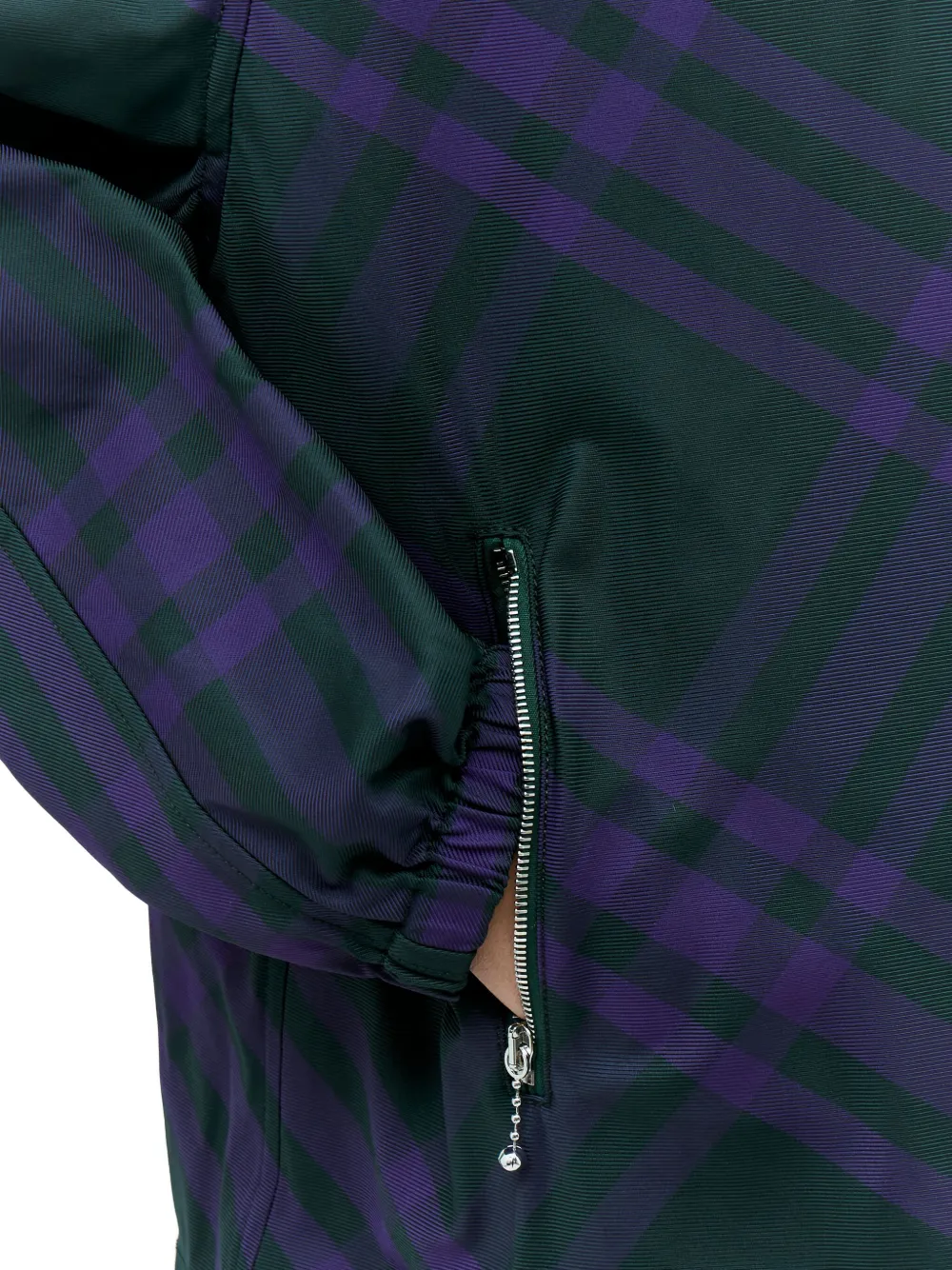 Burberry hooded plaid jacket Groen
