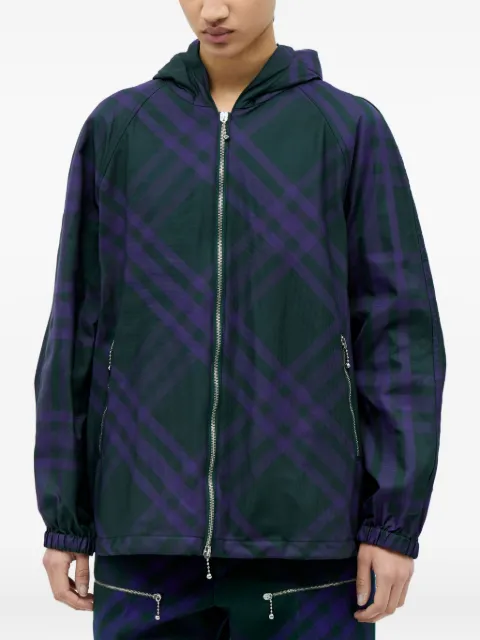 Burberry hooded plaid jacket