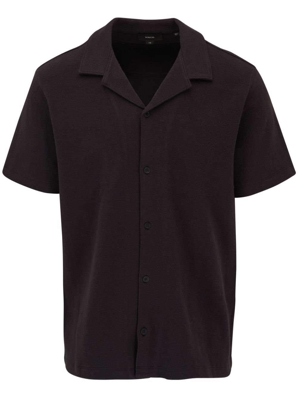 Vince Camp-collar Bouclé Shirt In Black