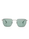 Lacoste logo-engraved geometric-frame sunglasses - Grey