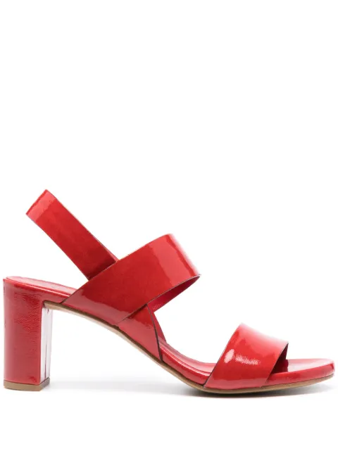 Del Carlo 75mm patent leather sandals