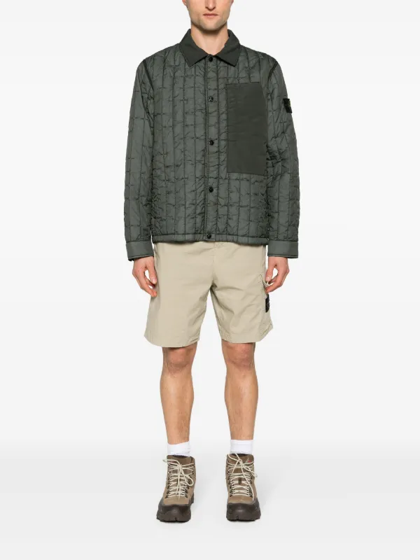 Stone Island キルティング シャツジャケット | グリーン | FARFETCH JP