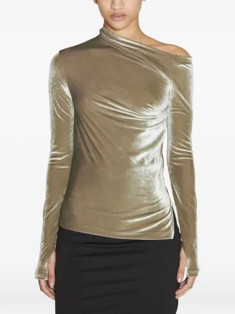 Helmut Lang draped velvet top