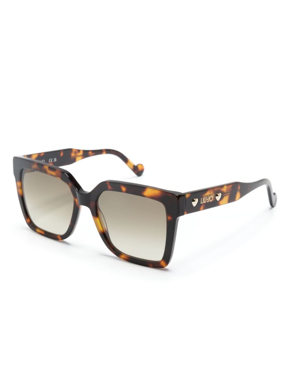 Shop Liu •jo Square-frame Sunglasses In Braun