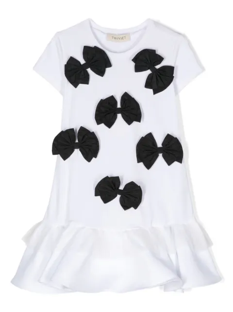 TWINSET Kids bow-detailing peplum dress